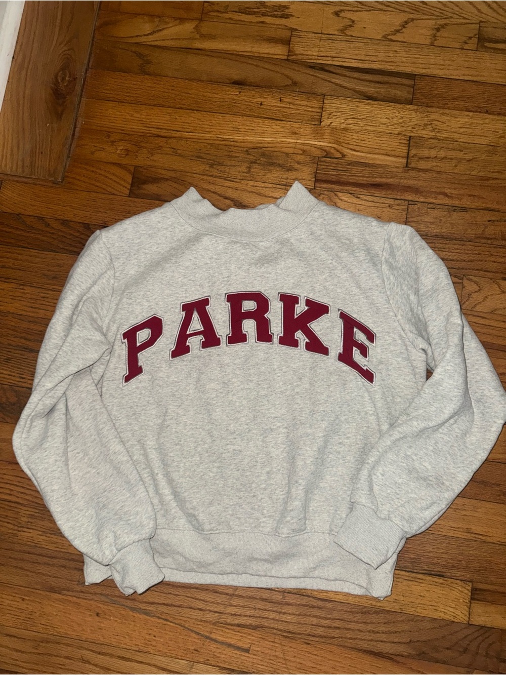 Parke Red and Grey Mockneck worn once